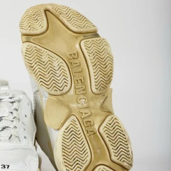 Balenciaga White Triple S Sneakers - Picture 5 of 13